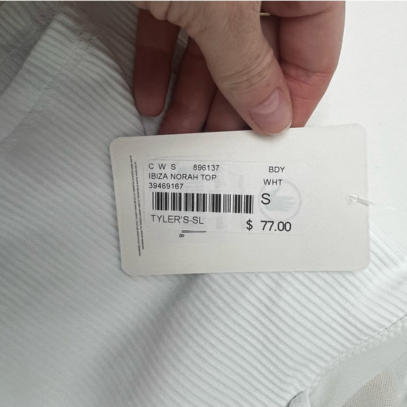 NWT White Body Glove Ibiza Nora Top, Size Small - Picture 3 of 3